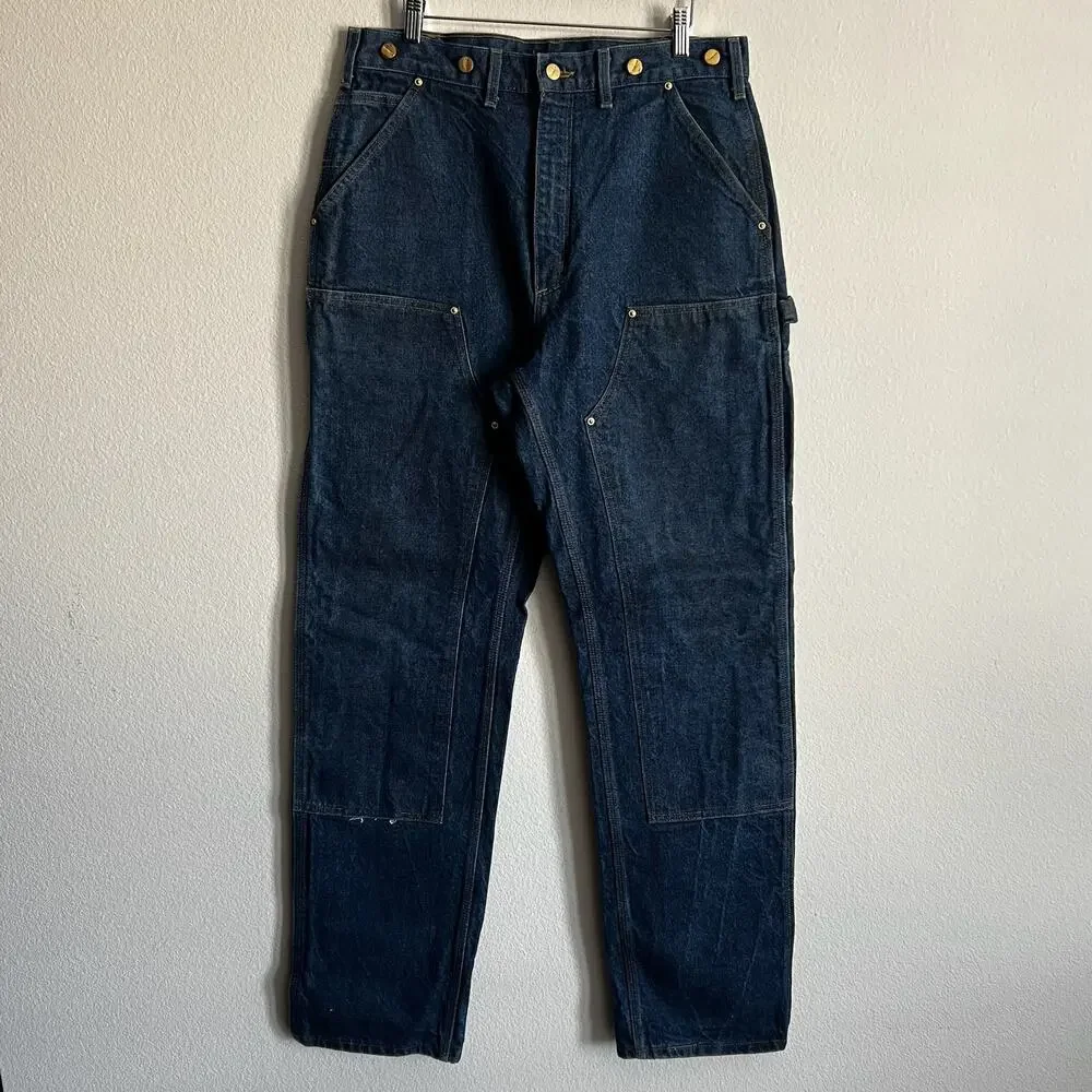 Carhartt B07 DMN denim double knee work wear carpenter pants